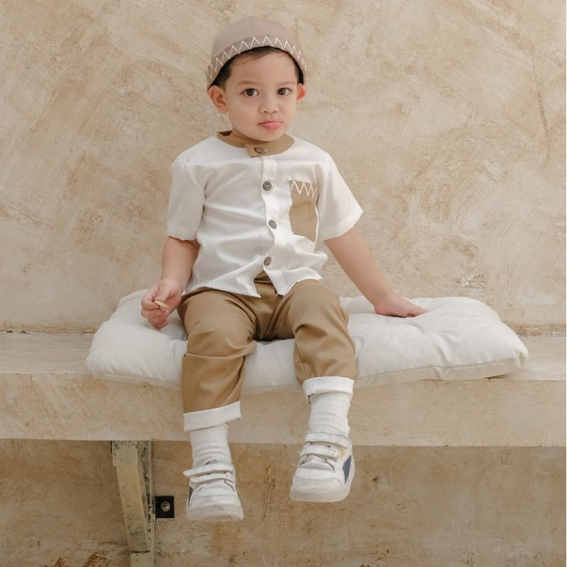 ZEHAN SERIES - Atasan Anak Kemeja Bayi Baby Koko Kids Cewek Cowo Perempuan Laki Katun Lucu Murah 1-6 Thn