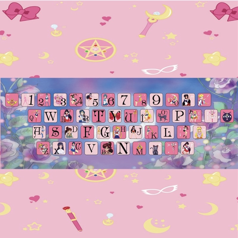 

STICKER KEYBOARD SAILOR MOON ALL SIZE UNTUK SEGALA UKURAN UNIVERSAL VINYL GLOSSY