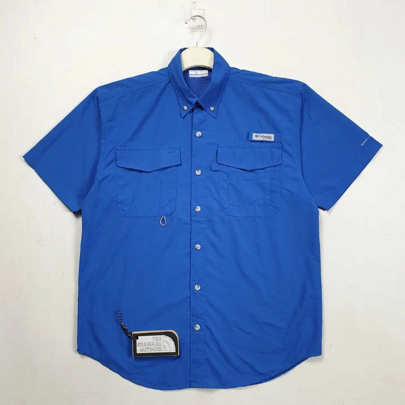 kemeja columbia pfg blue original