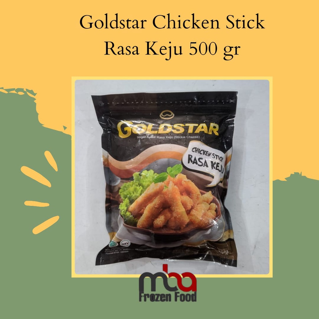 

Goldstar Chicken Stick Rasa Keju 500 gr - FROZEN FOOD
