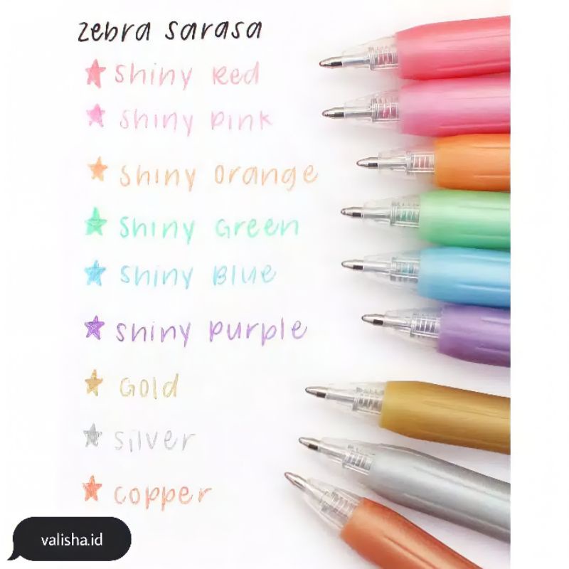 

Gel Pen Metalik Zebra Sarasa Clip Shiny Series 1.0 MM