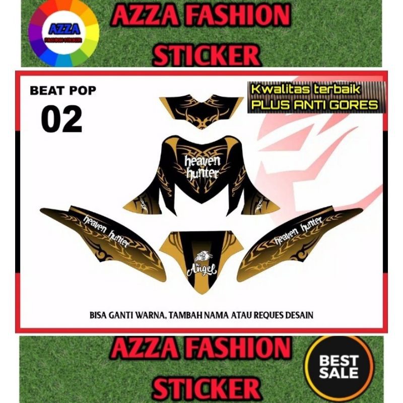 sticker dekal beat pop full body decal beat pop stiker  beat pop motor beat pop full body 02