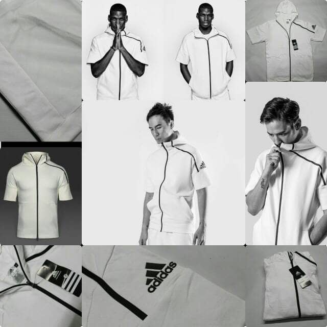 HOODIE ADIDAS ZNE WHITE SHORT SLEEVE GRADE ORIGINAL