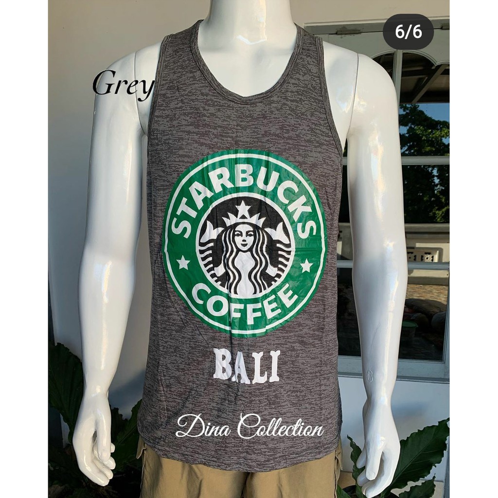 Baju singlet serat Starbuck bali kaos oblong