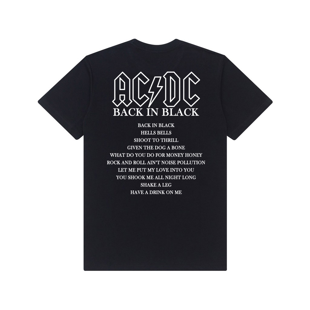 KAOS BAND ACDC | KAOS BAND ROCK | BAJU DISTRO PRIA WANITA OVERSIZE