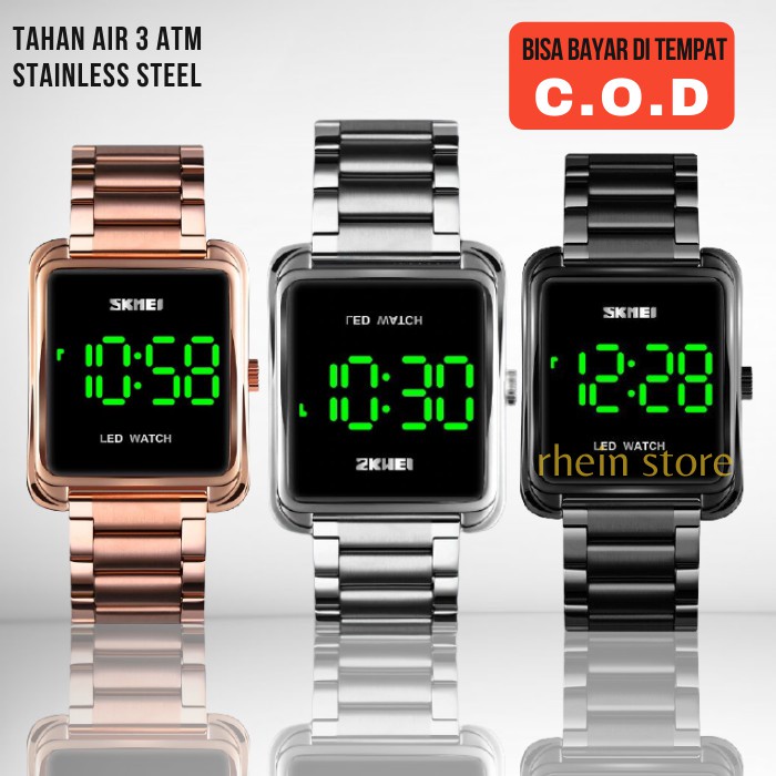 JAM TANGAN Arloji Pria Original Rantai Rante Casual Jam Tangan Cowok SKMEI Elegant Polos Digital SKI