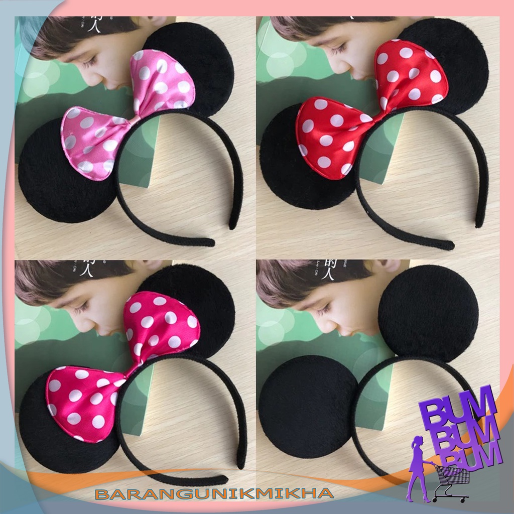 Bando Minnie Mouse | Bando Pita Minnie Accesoris Anak - BUM