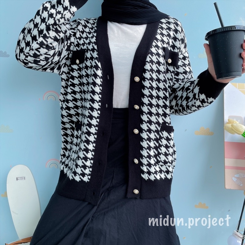 ATHAYA HOUNDSTOOTH CARDY