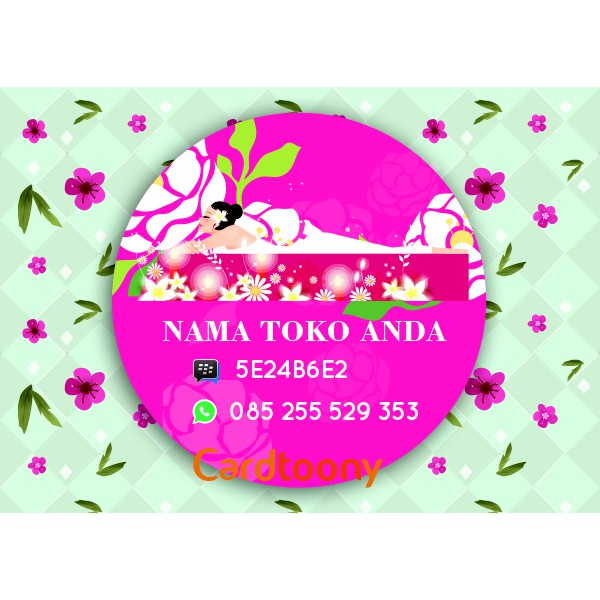 

Sticker / stiker label tokoproduk spa make up lulur body shop