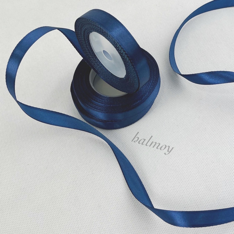 

PITA SATIN KAIN 1/2 INCI 12 MM WARNA BIRU DONGKER #038