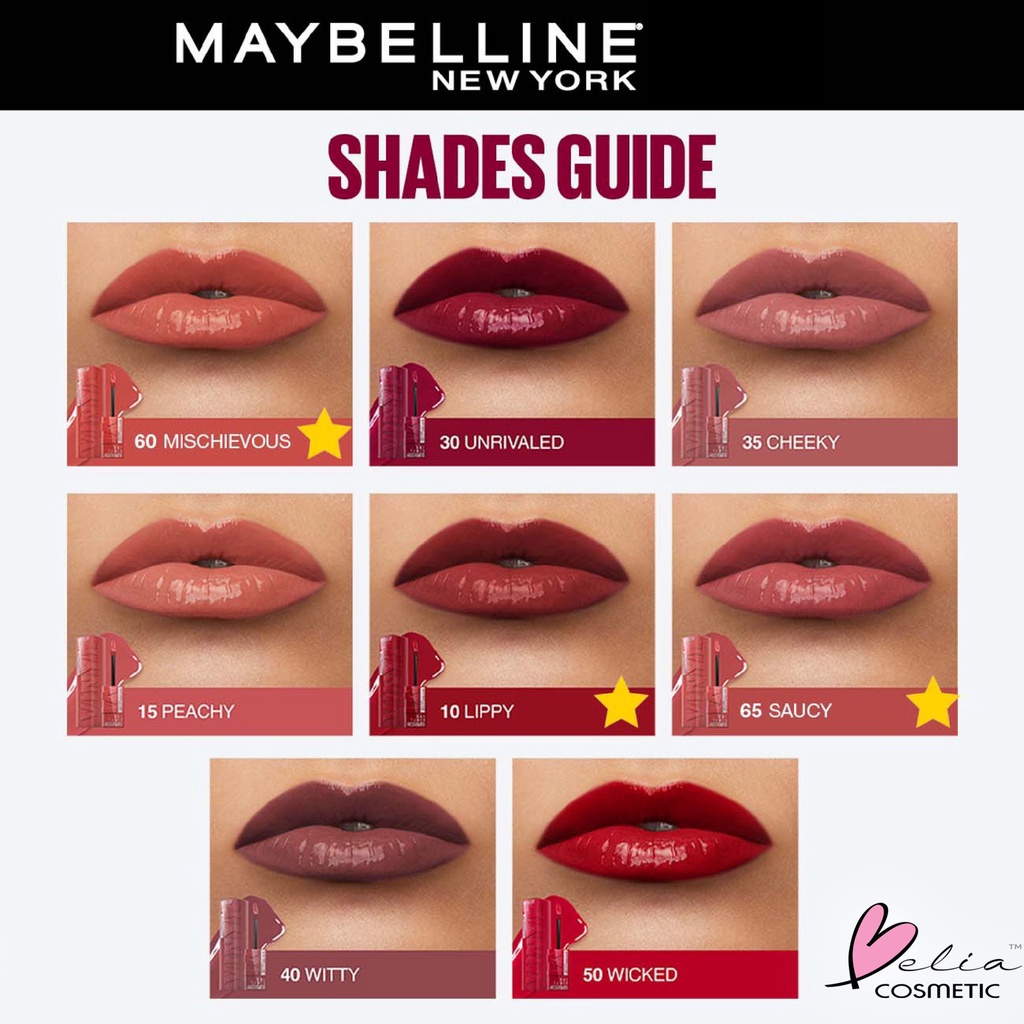 ❤ BELIA ❤ Maybelline Superstay Vinyl Ink - Liquid Lipstik Lipstick Make Up Lip