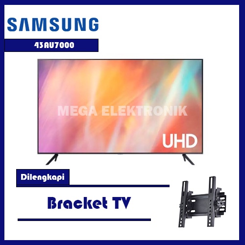 SAMSUNG 43AU7000 4K UHD SMART TV 43 Inch Plus Bracket - KHUSUS JABODETABEK