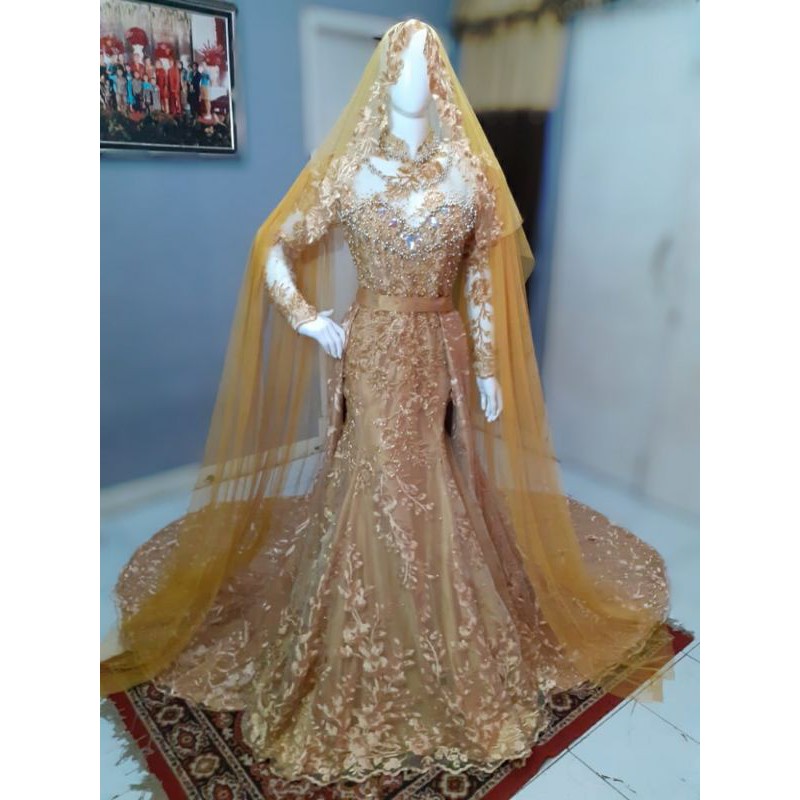 GAUN WEDDING BEREKOR PRADA GAUN WEDDING MEWAH MODERN//GAUN