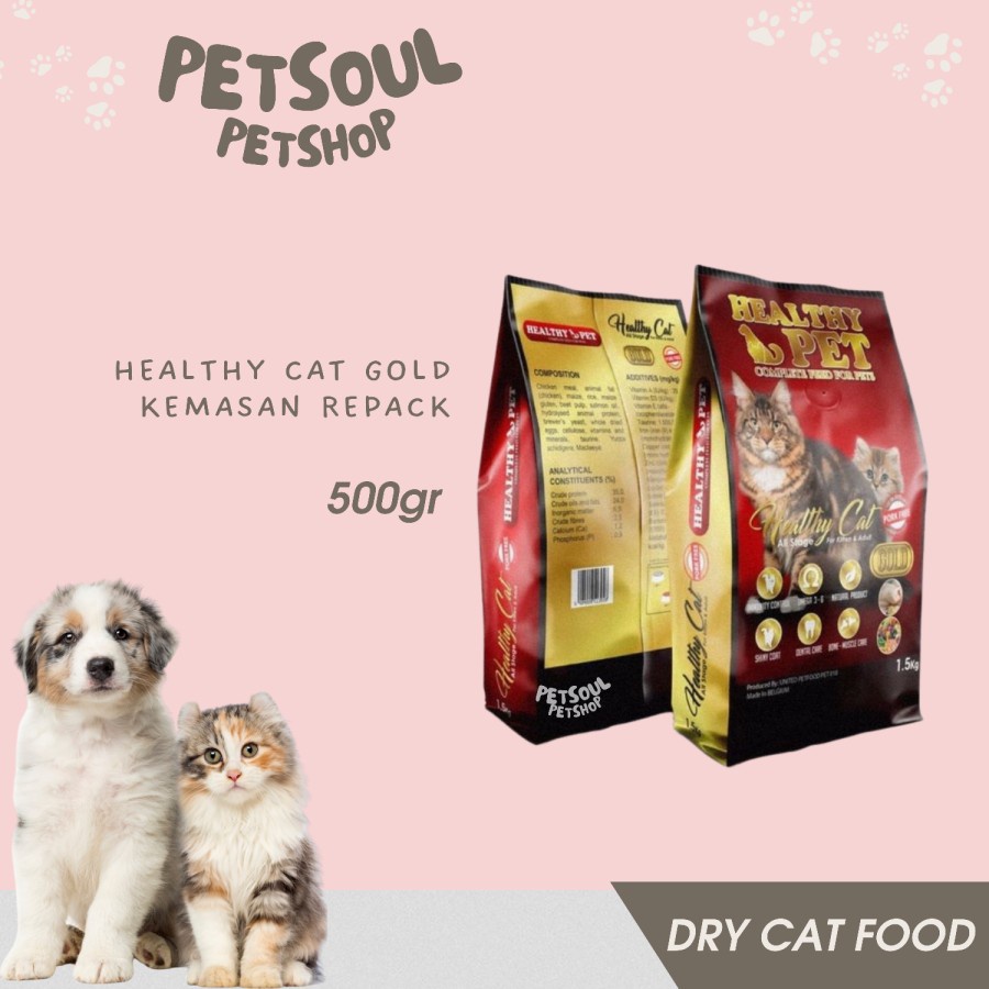 Makanan Kucing Healthy Cat Gold 500gr Healthy Cat All Stages 500gr