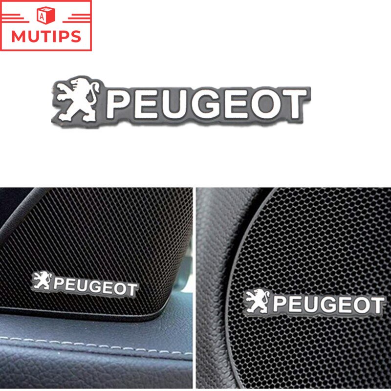 4 Pcs Sticker Dekorasi Speaker Mobil Bahan Alloy Untuk Peugeot 406 206 308 2008 3008 508 408 5008 207 307