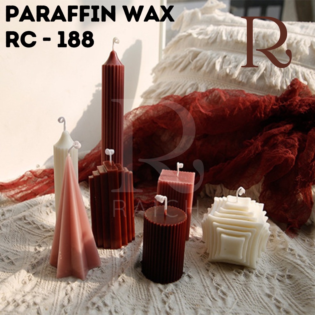500gr PARAFFIN WAX - Semi Refined RC-188 / Bahan Baku Lilin Pillar Candle Taper Decoration  Scented Candle Lilin Parafin
