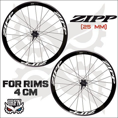 Stiker Decal Rims Zipp 303 Lebar 25 Mm