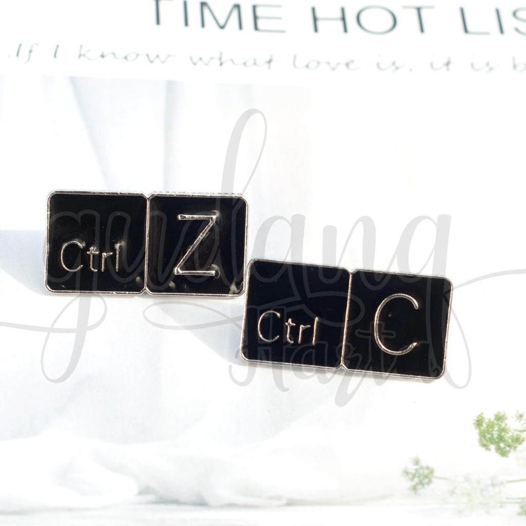 Pin Tas CTRL C Dan CTRL Z Copy Undo Lucu Bros Pin Hijab Pins Badge GH 208210