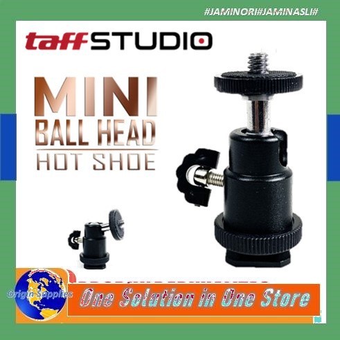 Ballhead Mini Kamera DSLR Mirrorless Gopro with Hot Shoe