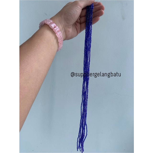 Crystal Ceko 2mm BLUE QUARTZ metallic biru kuarsa metal kristal import