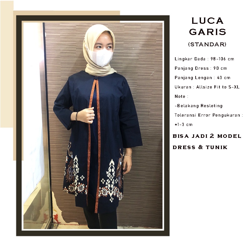 FAMILY BATIK / BATIK COUPLE / SERAGAM BATIK / BATIK SERAGAM KANTOR / JM / KEVIN FAMILY-LUCA STANDAR GARIS