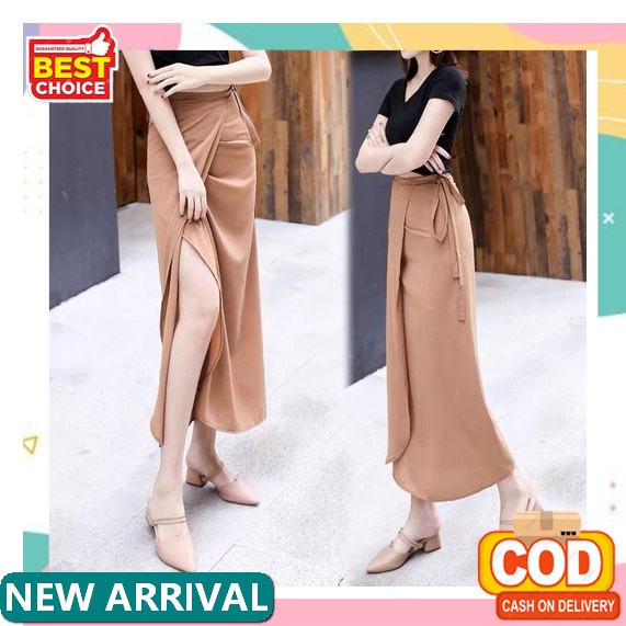 Rok Panjang Bawahan Wanita Cewe Cewek Perempuan Rok Polos Remaja Muslim Dewasa Casual Kasual Murah S