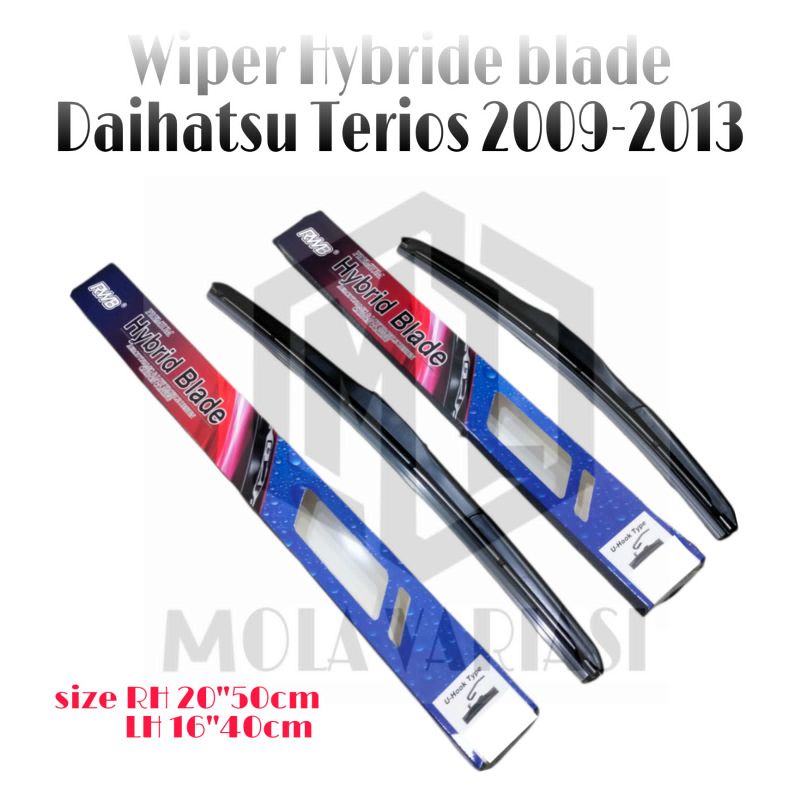 Wiper Hybride RWB Daihatsu Terios 2009-2013 Ukuran 16 & 20