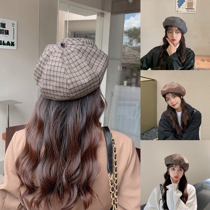 Topi Baret Warna Polos Gaya Perancis Untuk Wanita
