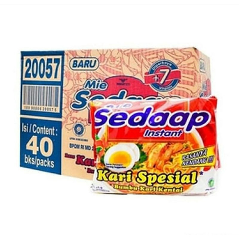 

Mie sedap rasa kari spesial 1 karton isi 40 bungkus