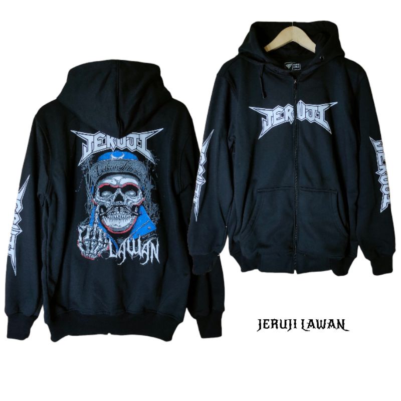 Jaket Hoodie Pria /JERUJI HardCore zipper Premium