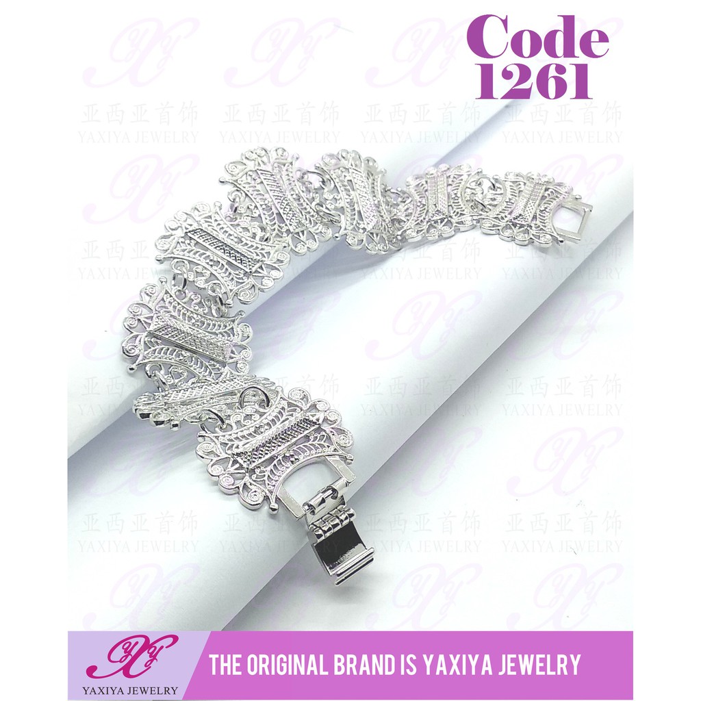 

Gelang Wanita Dubai Motif Pintu Aceh Perhiasan Imitasi Warna 18K 1261