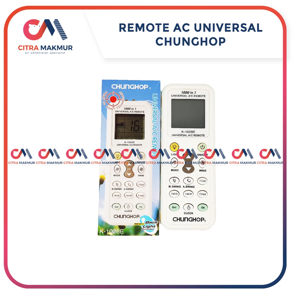 Remote AC Universal Multi Chunghop Original bagus Remot merk semua