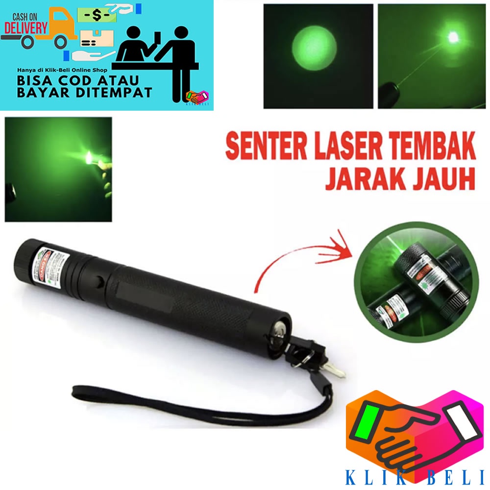 Green Laser Pointer 303 / Senter Jarak Jauh Presentasi Rechargeable