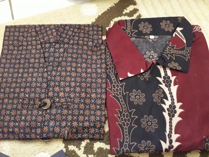 Tunik Batik Wanita Sogan Biru S M L Xl Xxl