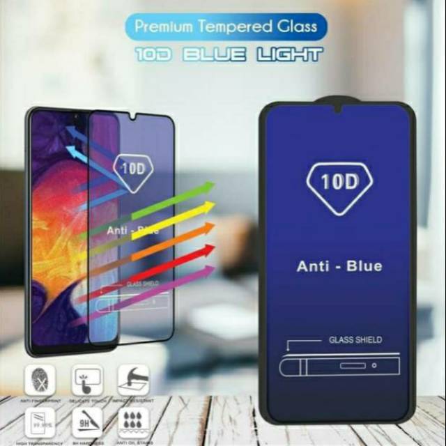 Tempered Glass Anti Blue Light 10D Oppo Reno 5 4 4F 3 Pro 2F 2 F15 F11 Pro F9 F9 Pro F7 F5 A71 A83 A57 4G