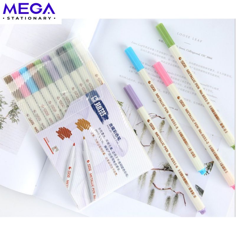 

Brush pen STA Metalic 10 warna - STA Metallic Brush Pen