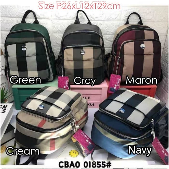 (Cod)Tas Ransel Cewek Punggung Backpack Fashion Tas Import W US700 Cb01855 Chibao Motif Size Medium
