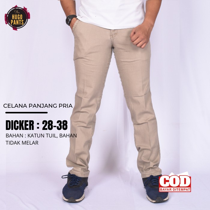 CELANA PANJANG | BAHAN | KERJA | SLIM FIT | FORMAL PRIA JUMBO KAIN KATUN