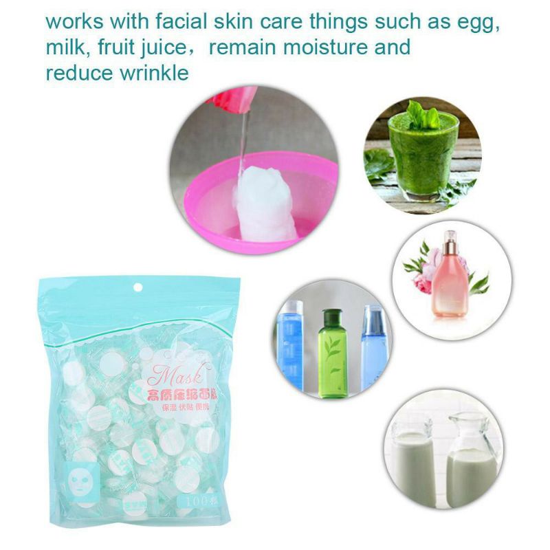 DIY Compressed Paper Mask Sheet Tablet Masker Wajah Facial Kertas