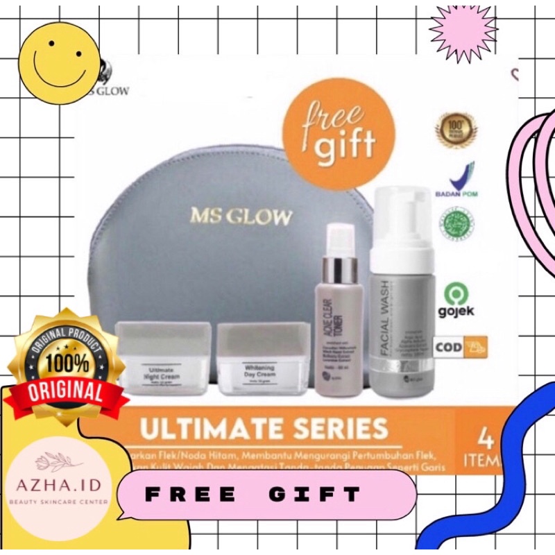 Ms Glow Paket Ultimate untuk Anti Aging/Flek Parah/Noda Hitam membandel ~ Original 100% ORI