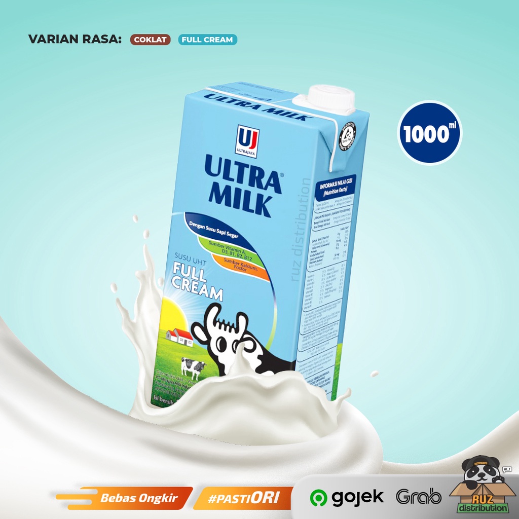 Susu Ultra Milk 1000ml - Susu UHT Ultra Milk 1 Liter