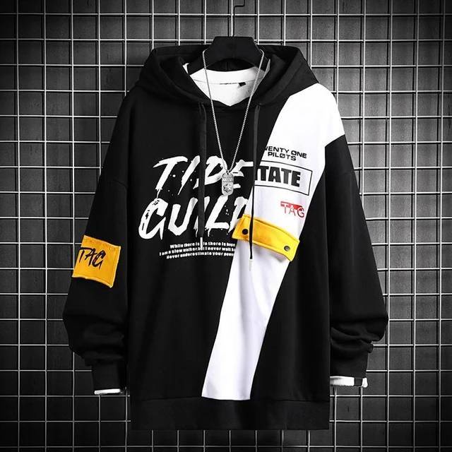 TIDE GUILD Hoodie Sweater Oversize Pria Dewasa Desain Kasual Gaya Trendy Fashion Terkini Korean Style Jacket