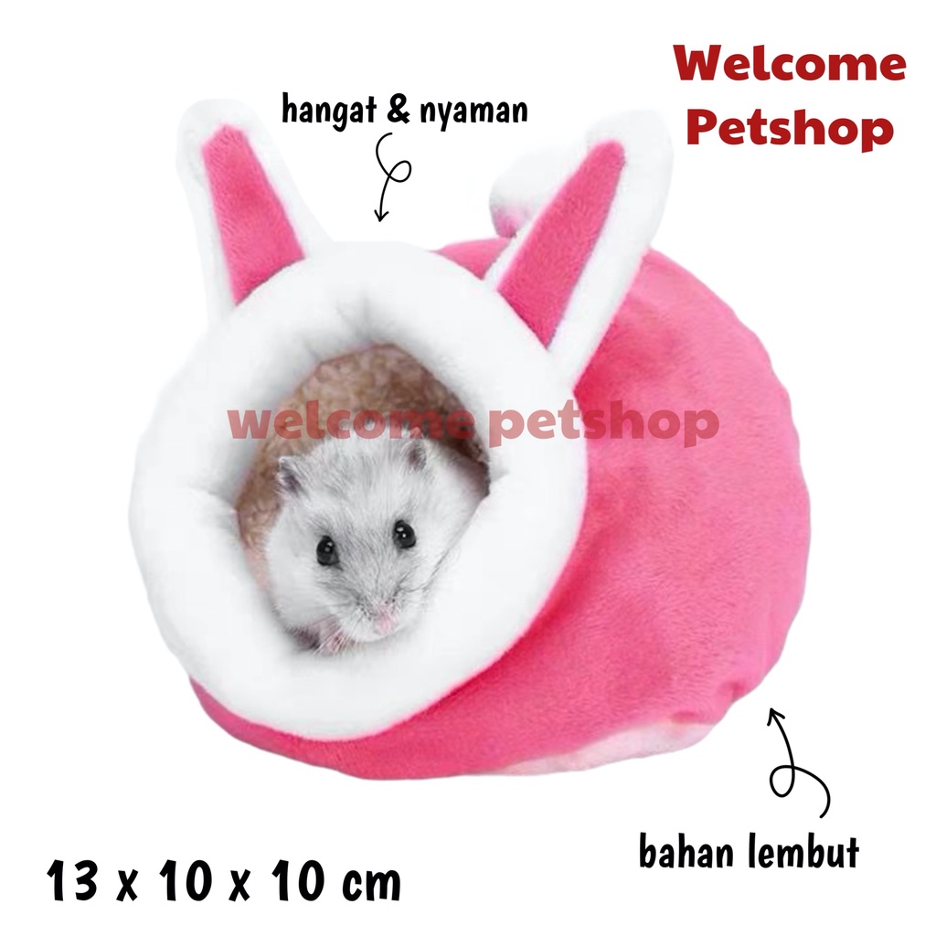 Bunny Home / Rumah Hamster Motif Kelinci / Kandang Hamster