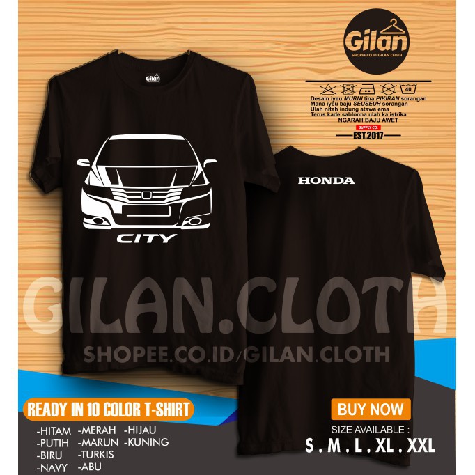 KAOS BAJU MOBIL HONDA CITY KAOS OTOMOTIF - HIBERSHOP