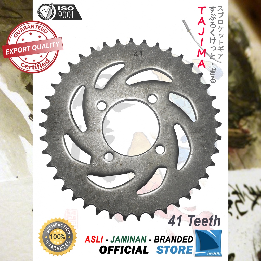 Gigi Tarik 40T ~ 50T SUZUKI Satria 2 Tak, FU Barong Gir Belakang - Rear Sprocket Gear TAJIMA-428-41T