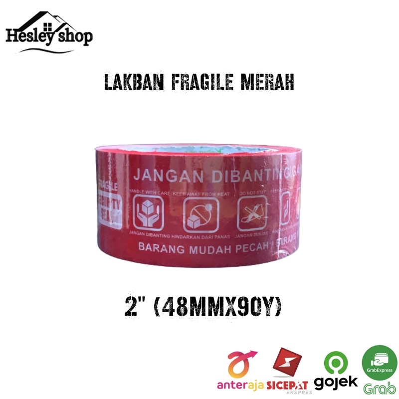 

Lakban Merah Fragile Jangan Dibanting 2" (48mm x 90y) Murah