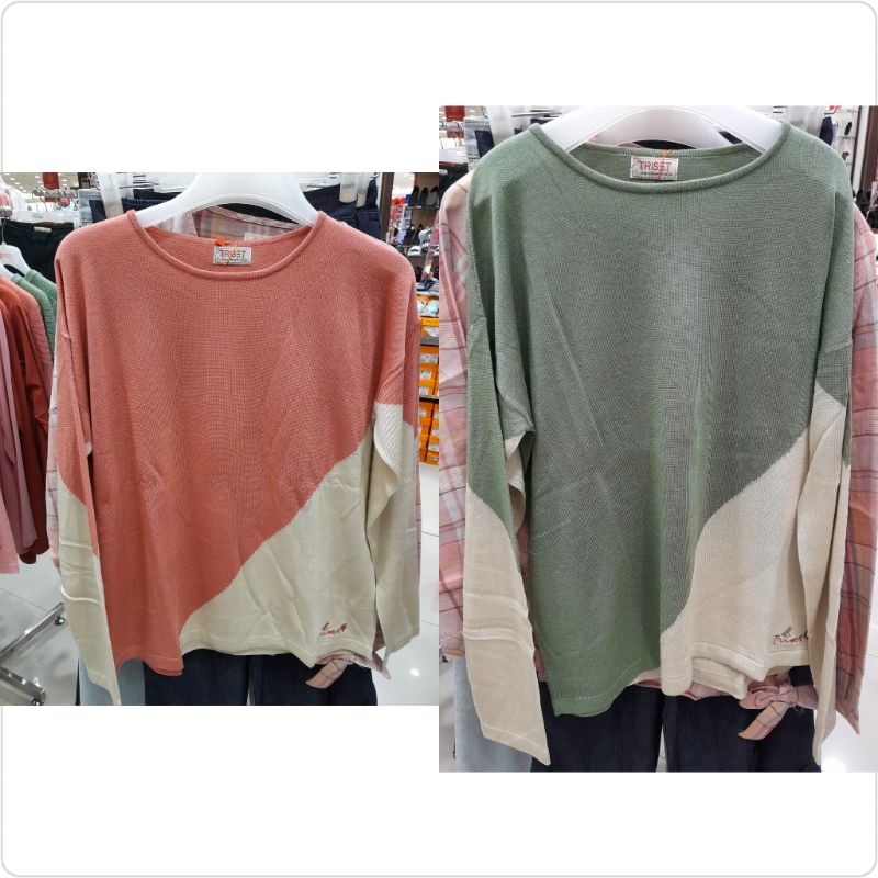 atasan rajut wanita triset