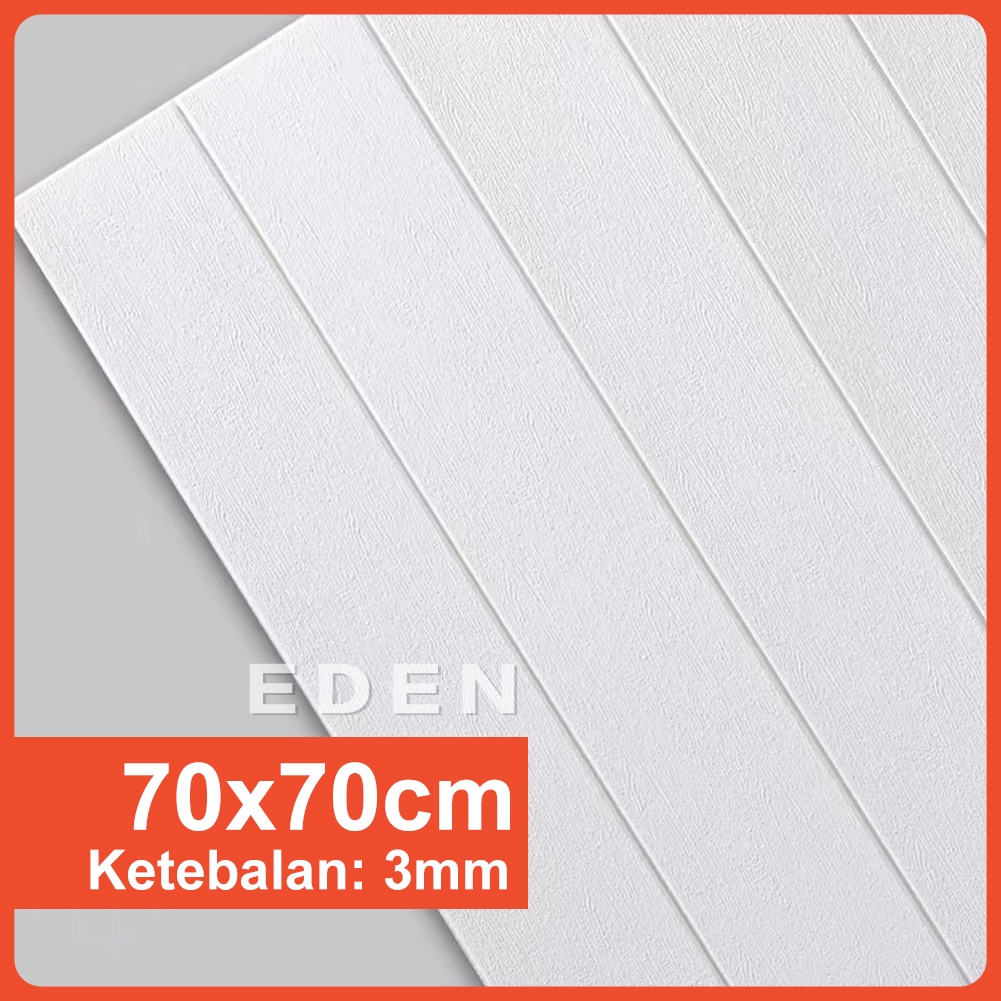 Wallpaper Dinding Foam Motif Kayu 3D serat kayu Stiker-EDEN_B-1