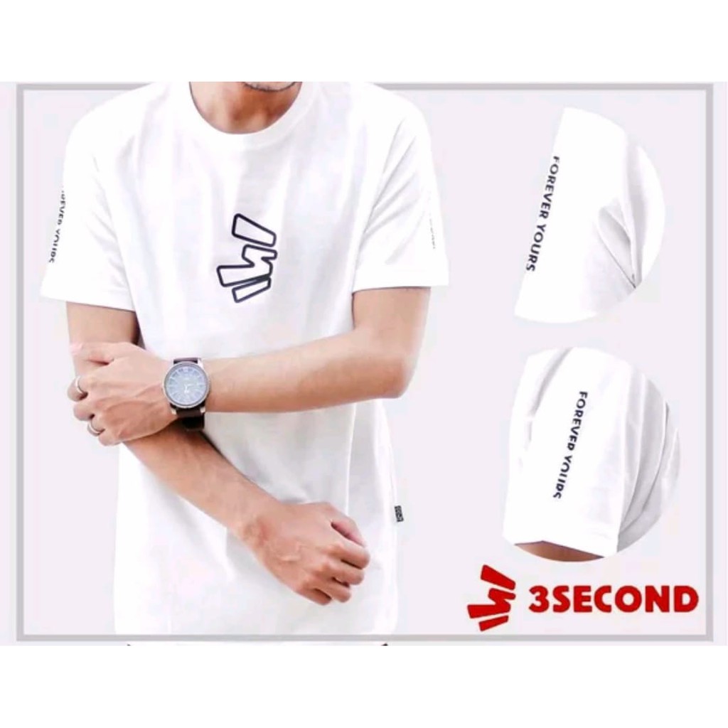 T-SHIRT BAJU KAOS DISTRO SURFING 3 THREE SECOND FOREVER YOURS COMBED 30S