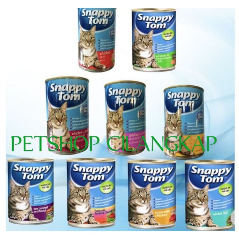 Makanan Kucing SNAPPY TOM kaleng All Variant 400gr | we cat food snappy tom